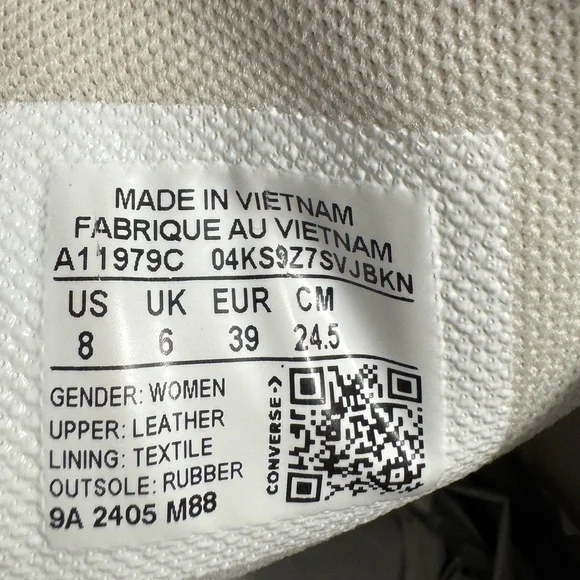 Converse Chuck Taylor All Star Hi Metallic Gold High Top Sneakers Womens 8 - Picture 7 of 8